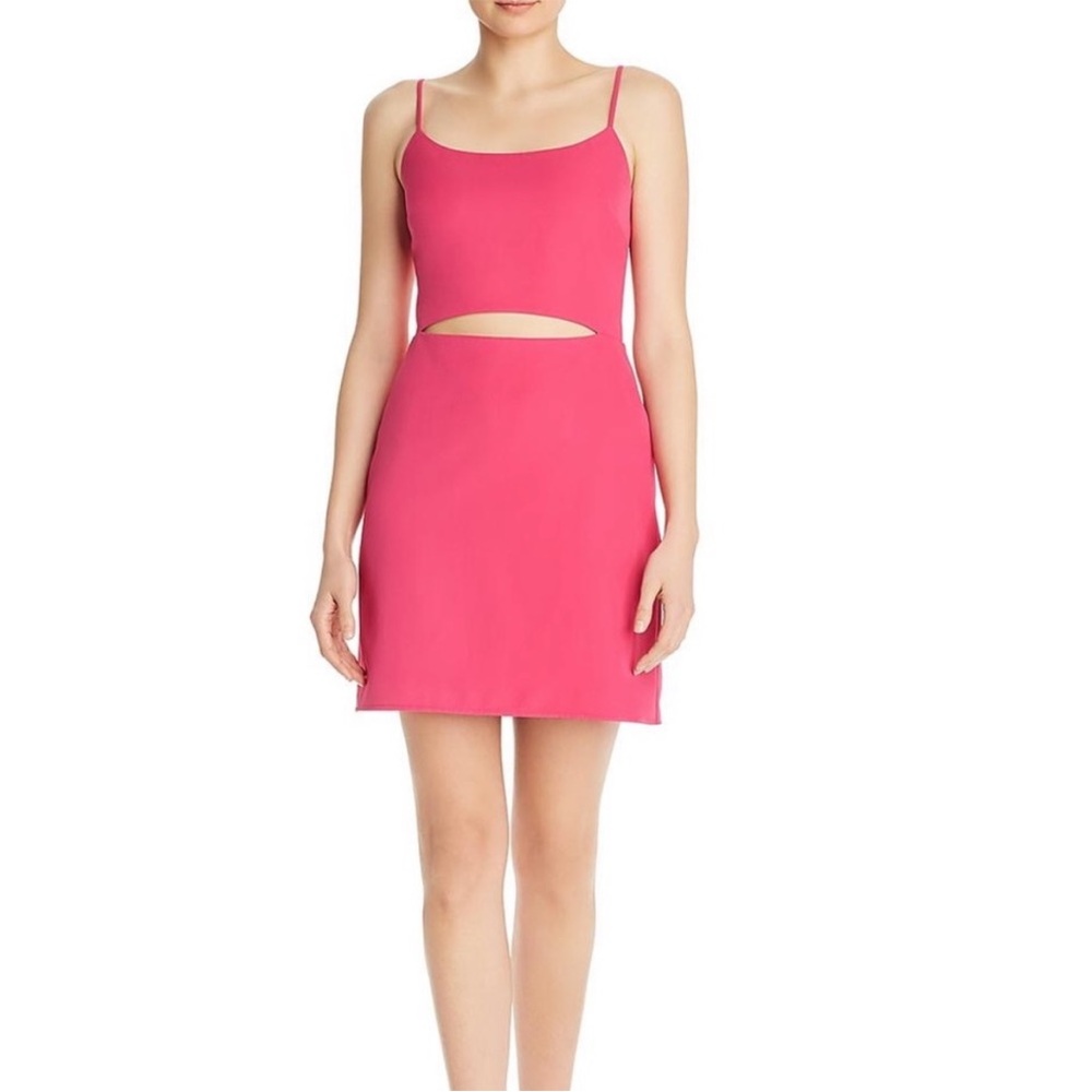 Way Pink Lacy Cutout Mini Dress